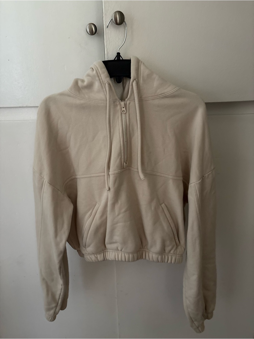 ALO Yoga Cream Half-Zip Hoodie Sweatshirt - Women